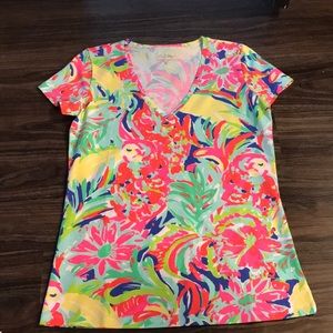 Lilly Pulitzer Michele v neck top NWOT